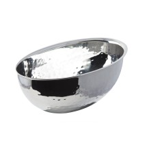 Bon Chef 61213 Stainless Steel Nut Bowl with Hammered Finish, 16 oz.