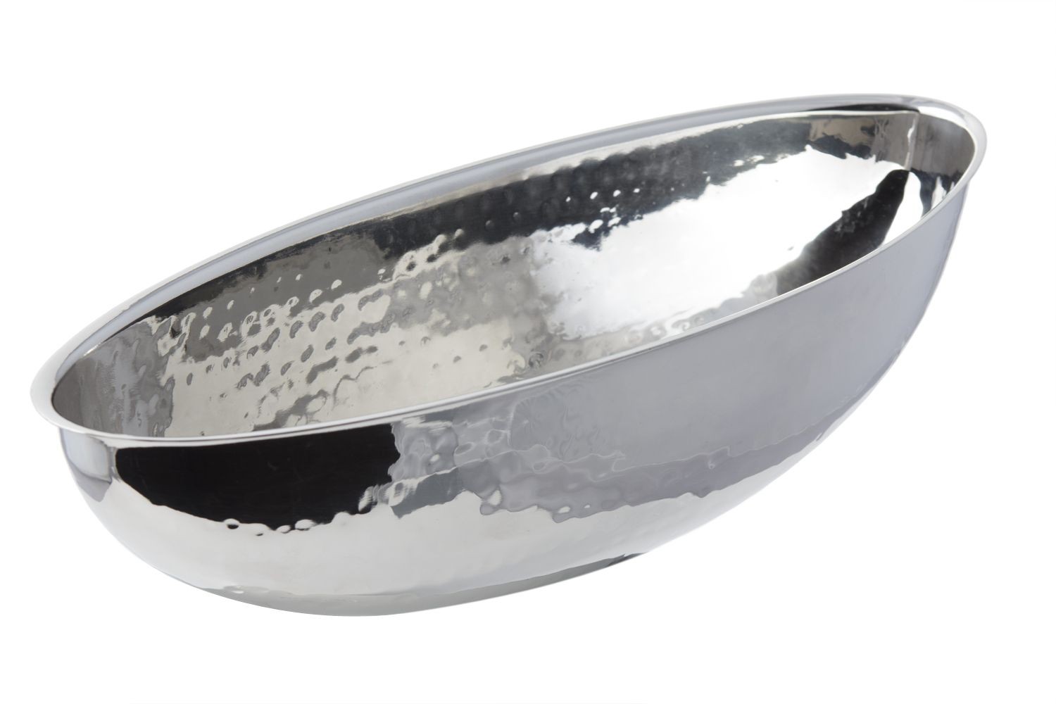 Bon Chef 61215 Stainless Steel Nut Bowl with Hammered Finish, 1 Qt.
