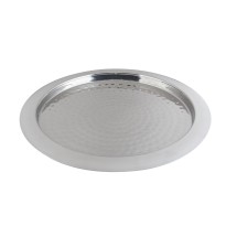 Bon Chef 61278 Stainless Steel Round Hammered Tray, 15 1/2&quot; Dia.