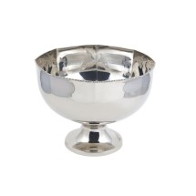 Bon Chef 61322 Stainless Steel Hollowware Punch Bowl with Pedestal Base, 3 Gallon