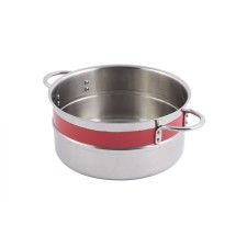 Bon Chef 62303NC Classic Country French Single Wall 1/2 Color Pot with Riveted Handles, 5 Qt. 22 oz., Set of 4