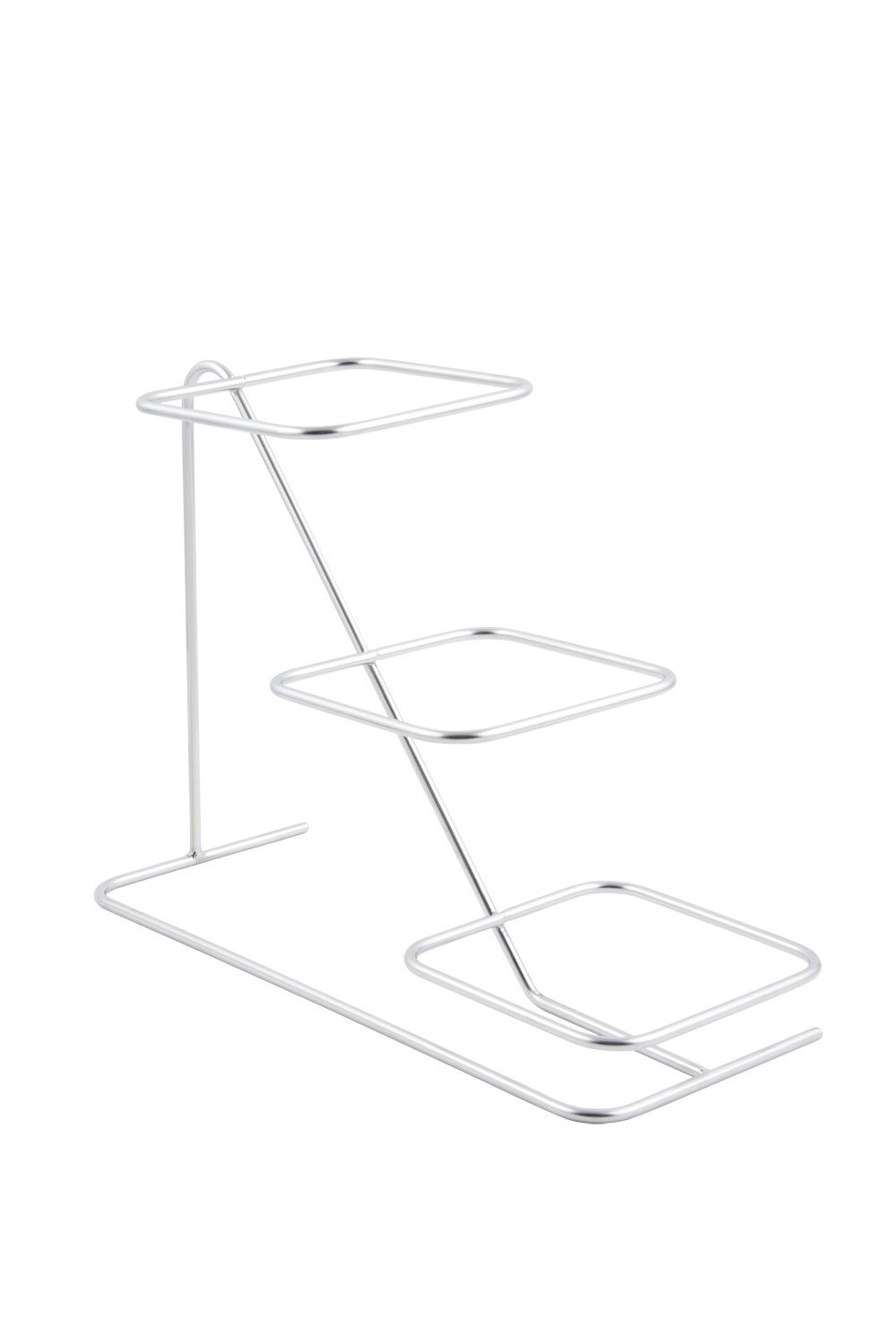 Bon Chef 7011LSS Low Side Stainless Steel Condiment Stand for 3 Salad Bowl 9110, 14 7/8" x 12 9/32"