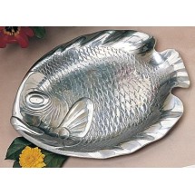 Bon Chef 80256 Medium Fish Platter, Pewter Glo 12 1/4&quot; x 15 1/2&quot;
