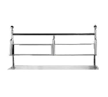 Bon Chef 90080SS Single Sided Stainless Steel Sneeze Guard for 8' Buffet, 8' x 44" x 16"