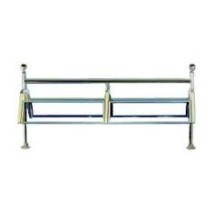 Bon Chef 90081 Double Sided Brass Sneeze Guard for 8&#39; Buffet, 8&#39 x 44&quot; x 32&quot;