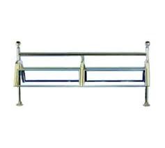 Bon Chef 90081 Double Sided Brass Sneeze Guard for 8' Buffet, 8' x 44" x 32"