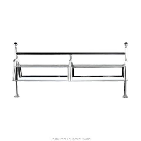 Bon Chef 90081SS Double Sided Stainless Steel Sneeze Guard for 8' Buffet, 8' x 44" x 32"