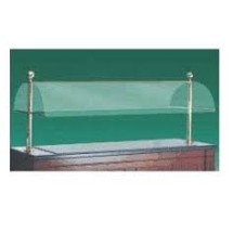 Bon Chef 90085SS Single Sided Stainless Steel Clear View Sneeze Guard for 6&#39; Buffet,  64 1/2&quot; x 16 1/4&quot; x 31&quot;