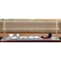 Bon Chef 90086SS Single Sided Stainless Steel Plain View Sneeze Guard for 8&#39; Buffet, 88 1/2&quot; x 7&quot; x 29&quot;