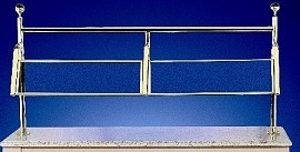 Bon Chef 90090 Single Sided Brass Sneeze Guard for 5 1/2' Buffet, 58" x 18" x 44"