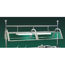 Bon Chef 90090SS Single Sided Stainless Steel Sneeze Guard for 5 1/2&#39; Buffet, 58&quot; x 18&quot; x 44&quot;