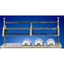 Bon Chef 90091 Double Sided Brass Sneeze Guard for 5 1/2&#39; Buffet, 58&quot; x 18&quot; x 44&quot;