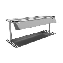 Bon Chef 90104SS Portable Single Sided Sneeze Guard with Stainless Steel Brushed Finish Structure, 59&quot; x 18&quot; x 20 1/2&quot;