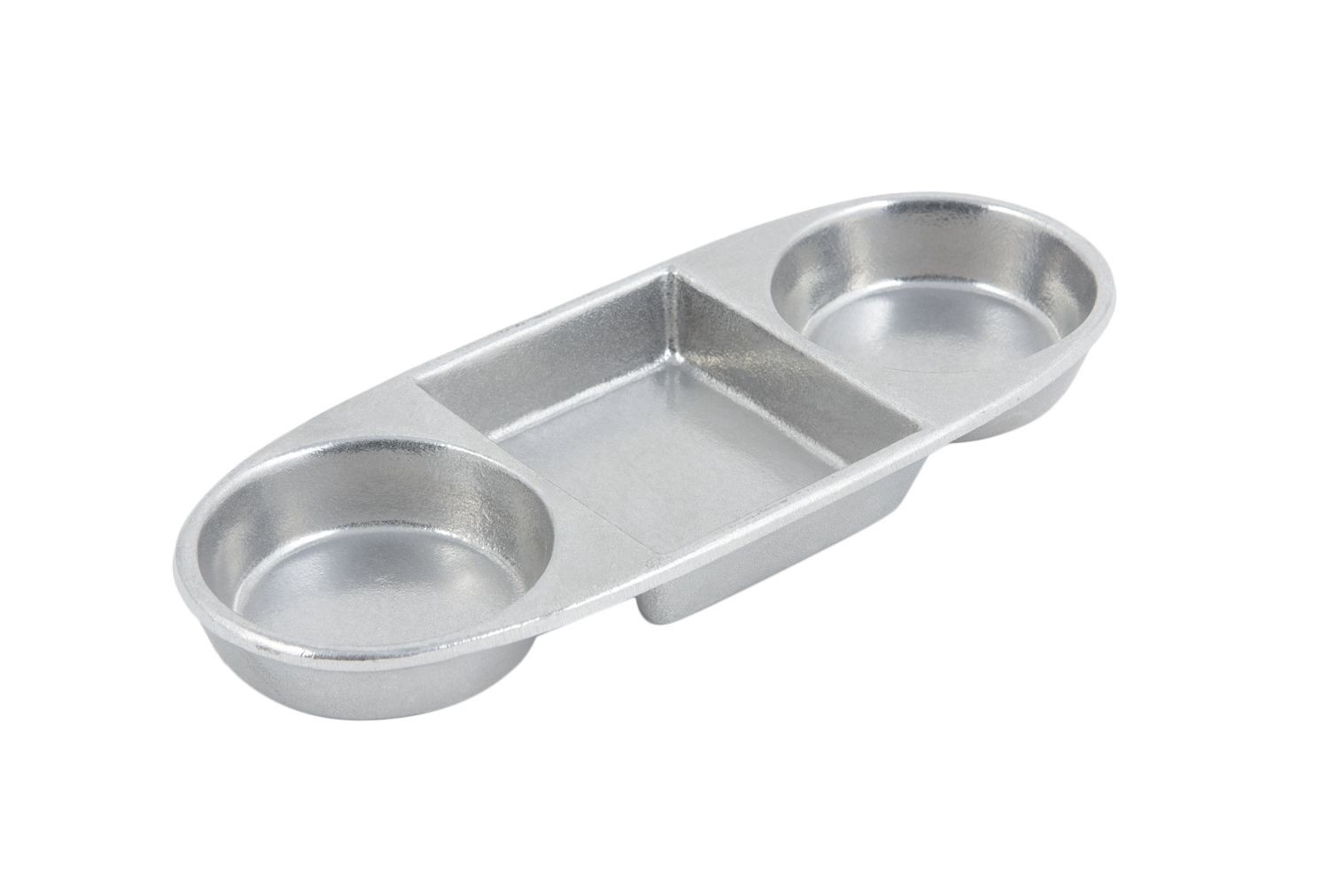 Bon Chef 9052P 3-Compartment Relish Tray, Pewter Glo 3 3/4" x 9 1/4", Set of 6