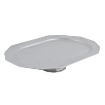 Bon Chef 91019113P Oblong Prism Footed Pedestal Tray, Pewter Glo 14&quot; x 20&quot;