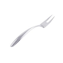 Bon Chef 9455HF EZ Use Banquet Serving Fork with Hammered Finish, 14&quot;