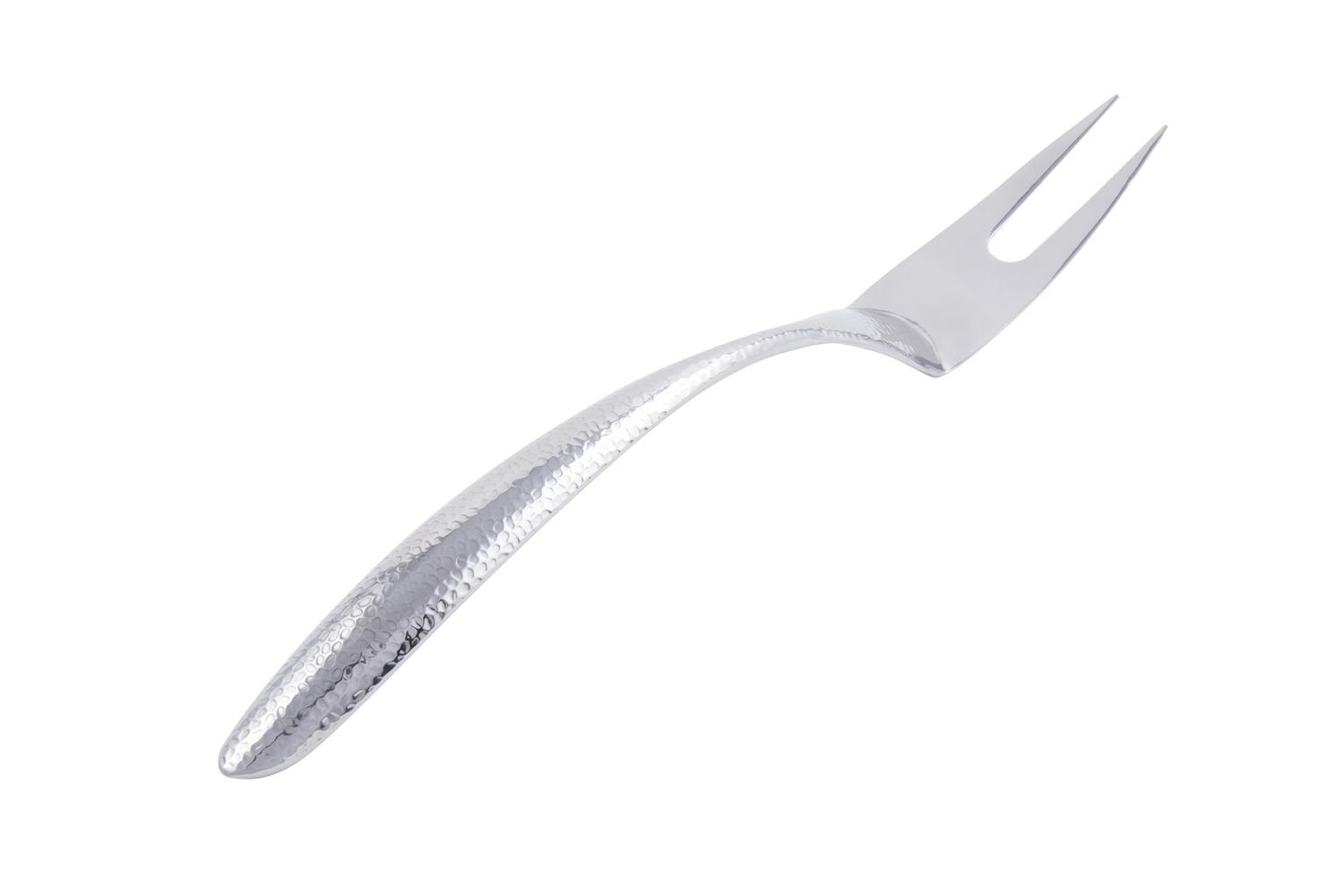 Bon Chef 9455HF EZ Use Banquet Serving Fork with Hammered Finish, 14"