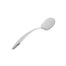 Bon Chef 9457HF EZ Use Banquet Serving Solid Spoon with Hammered Finish, 13 1/2&quot;