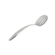 Bon Chef 9458HF EZ Use Banquet Serving Slotted Spoon with Hammered Finish, 13 1/2&quot;