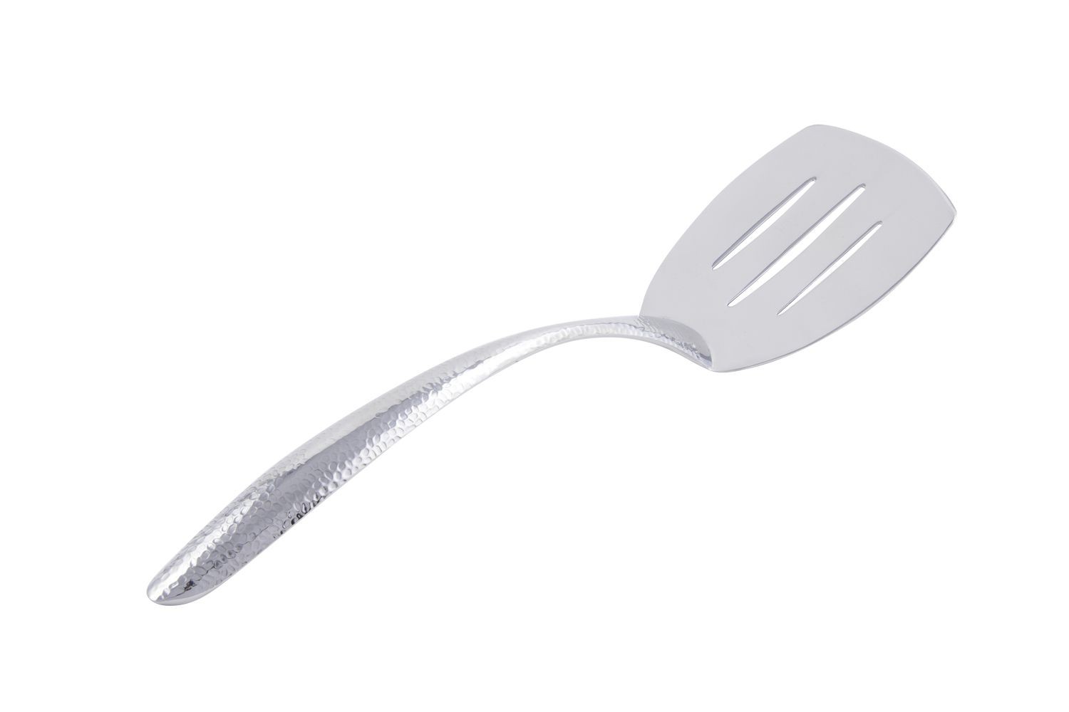 Bon Chef 9460HF EZ Use Banquet Serving Slotted Turner with Hammered Finish, 14 3/4"