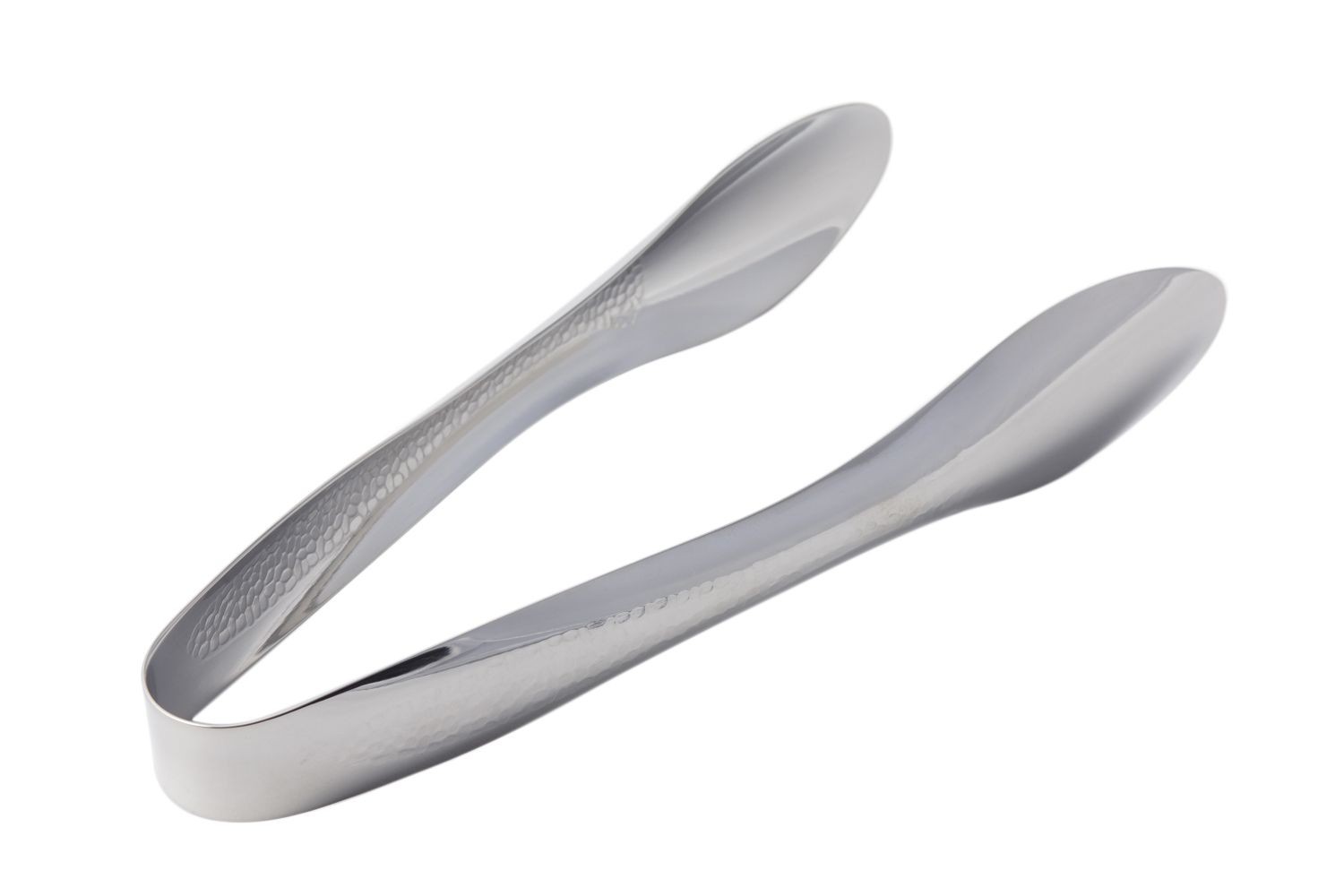 Bon Chef 9461HF EZ Use Banquet Serving Tongs with Hammered Finish, 9 1/4"