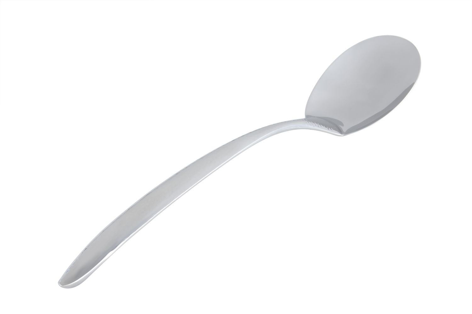 Bon Chef 9466HF EZ Use Solid Serving Spoon with Hammer Finish, 16"
