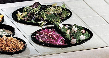 Bon Chef 960025103 Custom Cut Tile for (2) 5103, Pewter Glo