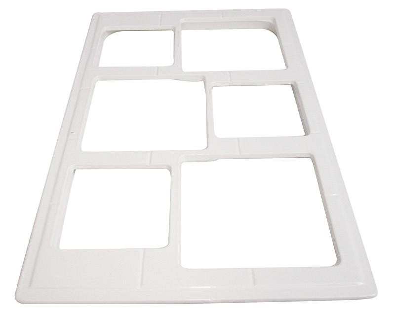 Bon Chef 960095023P Custom Cut Tile for (3) 9502 and (3) 9503, Pewter Glo
