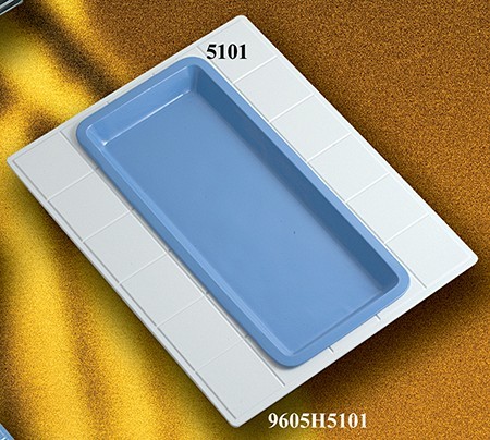 Bon Chef 9605H5502P Double Size Tile Tray for 5502, Pewter Glo