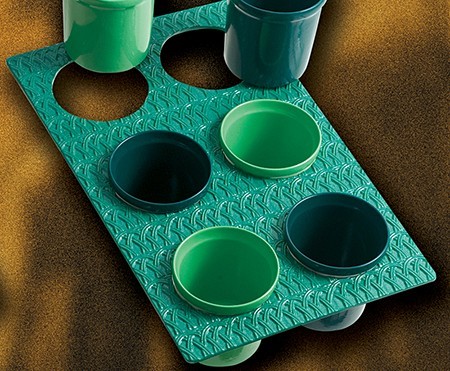 Bon Chef 963069202P Single Size Trellis Design Tile Tray for (6) 9202, Pewter Glo