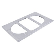 Bon Chef 965186P Tile Cut for (2) 5102 and (1) 5086, Pewter Glo 13&quot; x 21 3/8&quot;