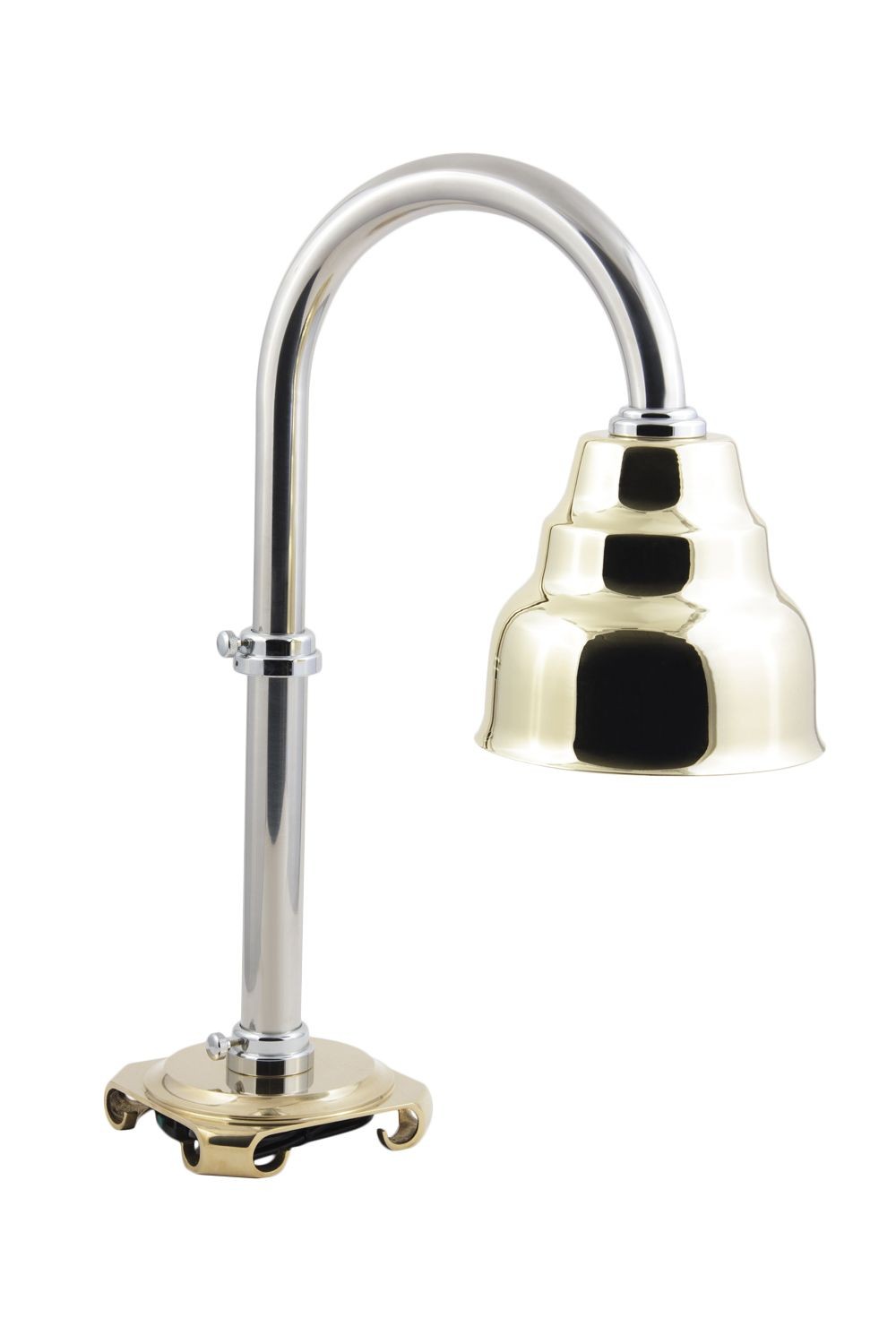 Bon Chef 9686 Brass Telescopic Adjustable Portable Heat Lamp, 25" H.