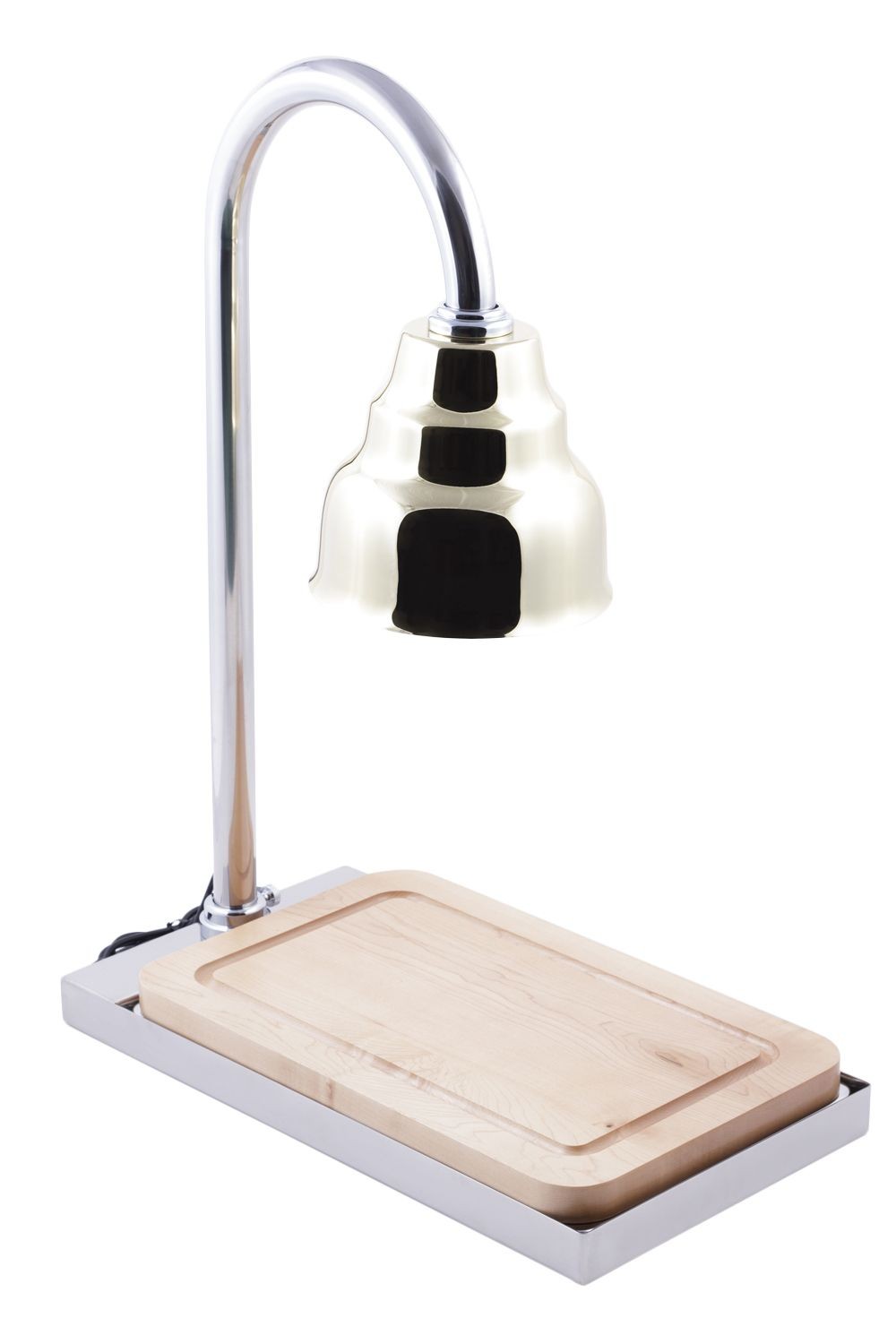 Bon Chef 9698 Carving Station with Butcher Block Board, Brass Shade 21" x 13"