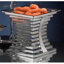 Bon Chef 9751SC Tall Stainless Steel Riser with Heater, 10" x 10" x 10 3/4"