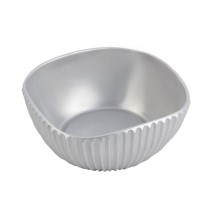 Bon Chef 9912P Square Ribbed Bowl, Pewter Glo 8&quot;