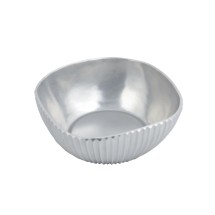 Bon Chef 9913P Square Ribbed Bowl, Pewter Glo 10&quot; x 10&quot;