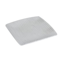 Bon Chef 9918P Ribbed Square Platter, Pewter Glo 10&quot; x 10&quot;, Set of 4