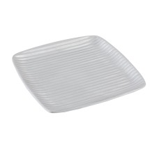 Bon Chef 9919P Ribbed Square Platter, Pewter Glo 12 1/2&quot; x 12 1/2&quot;, Set of 2