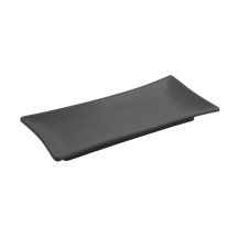 Bon Chef 9921S Footed Ribbed Rectangular Platter, Sandstone 6 1/2&quot; x 14&quot;, Set of 6
