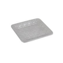 Bon Chef 9922P Circle-Embossed Square Platter, Pewter Glo 5 1/2&quot; x 5 1/2&quot;, Set of 6