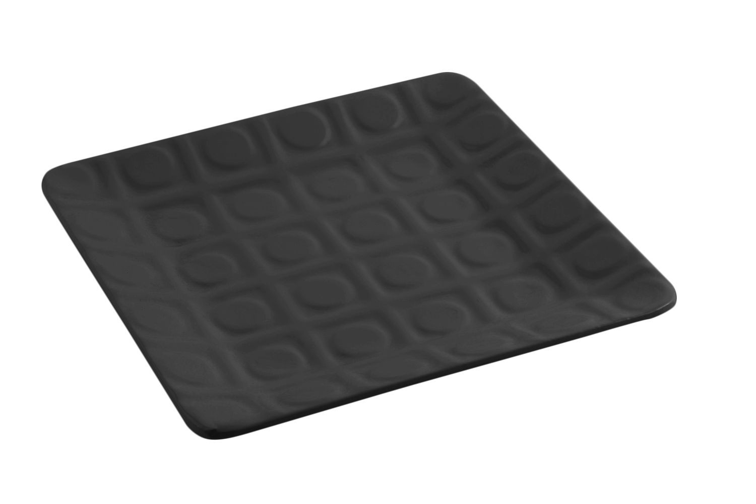 Bon Chef 9923S Circle-Embossed Square Platter, Sandstone 10" x 10", Set of 4