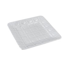 Bon Chef 9924P Circle-Embossed Square Platter, Pewter Glo 12 1/2&quot; x 12 1/2&quot;, Set of 2