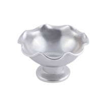 Bon Chef 9936P Scalloped Bowl with Pedestal, Pewter Glo 6&quot; Dia.