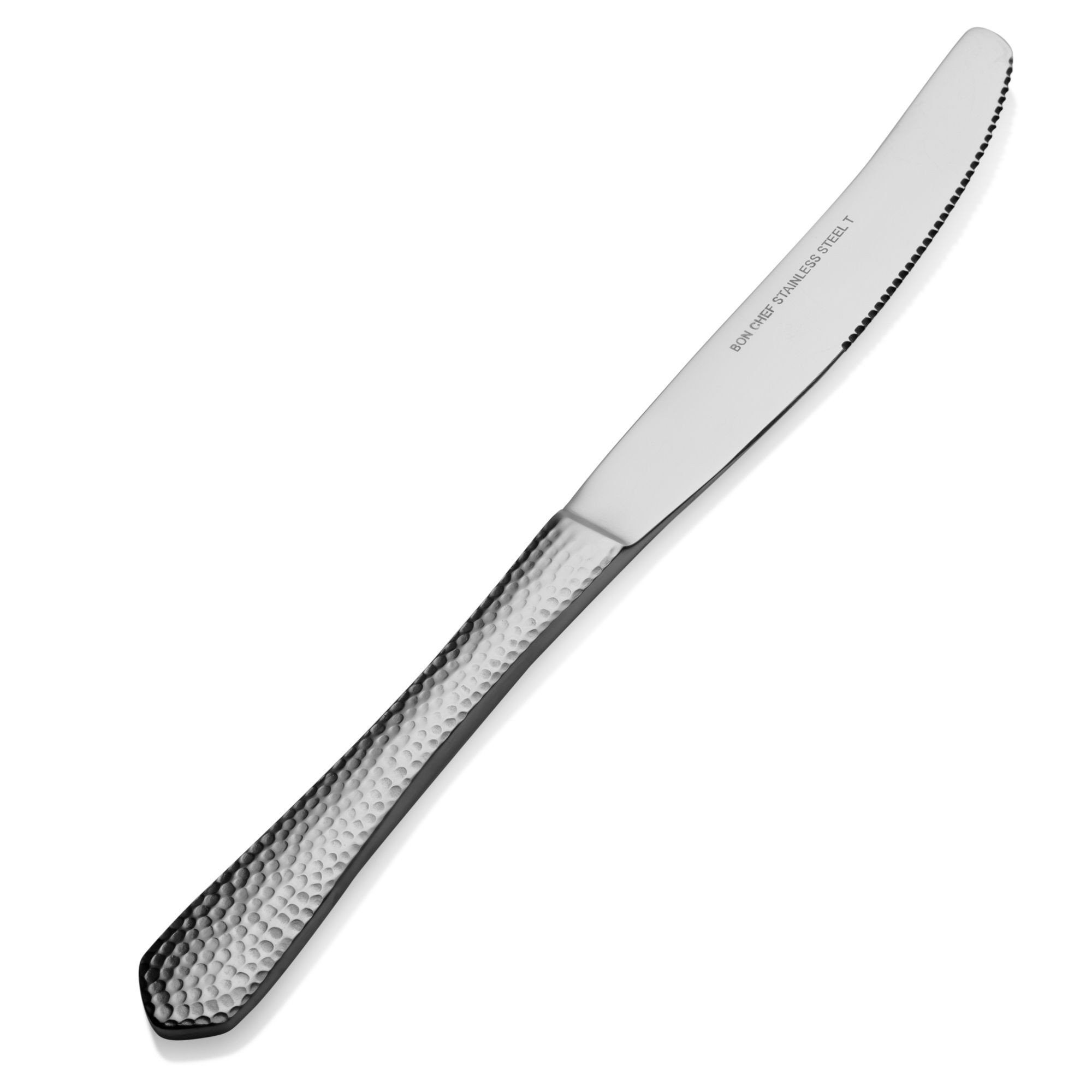 Bon Chef S1212 Reflections 18/8 Stainless Steel European Solid Handle Dinner Knife
