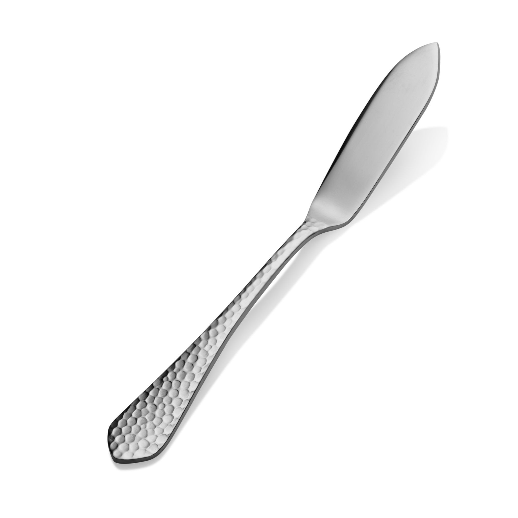 Bon Chef S1213S Reflections 18/8 Stainless Steel Silverplated Flat Handle Butter Spreader