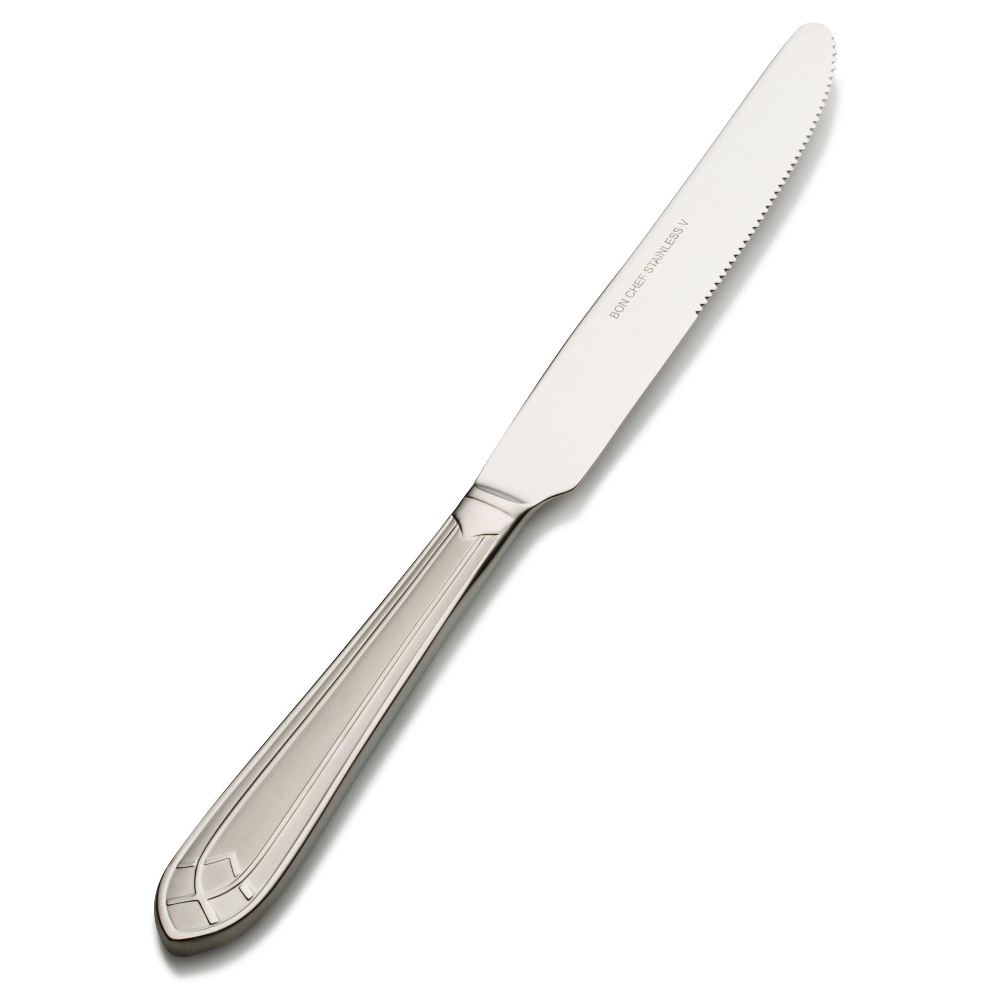 Bon Chef S1412S Viva 18/8 Stainless Steel  European Solid Handle Dinner Knife