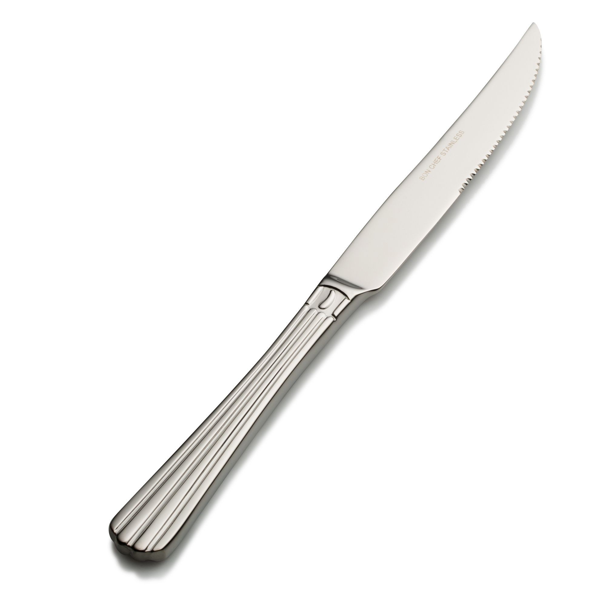 Bon Chef S1615S Britany 18/8 Stainless Steel Silverplated European Solid Handle Steak Knife