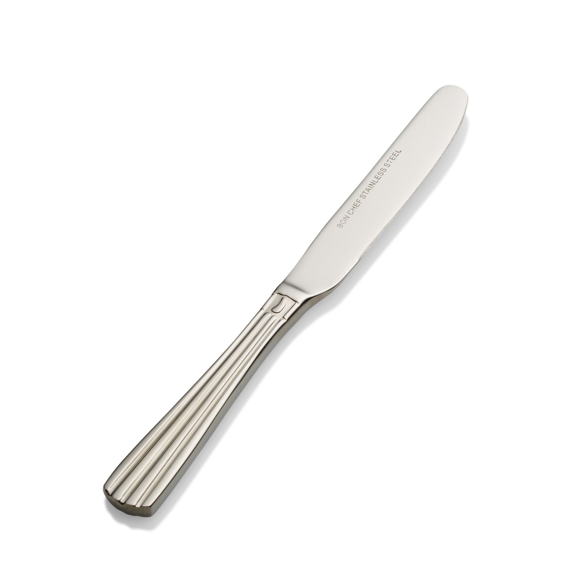 Bon Chef S1617 Britany 18/8 Stainless Steel European Solid Handle Butter Knife