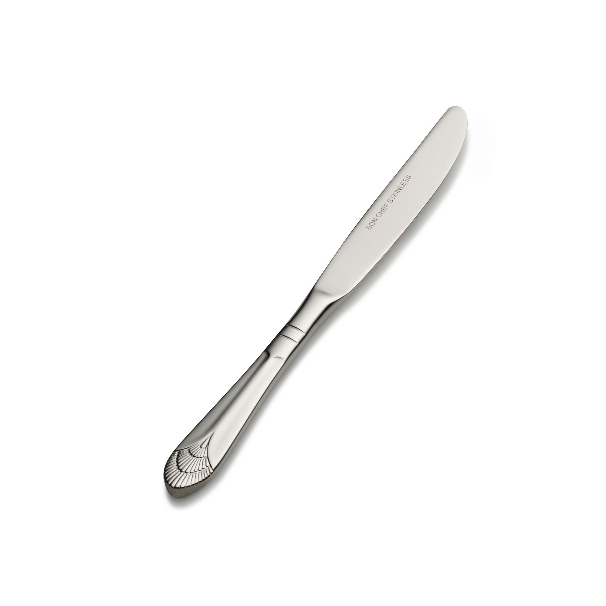 Bon Chef S1717 Nile 18/8 Stainless Steel European Solid Handle Butter Knife