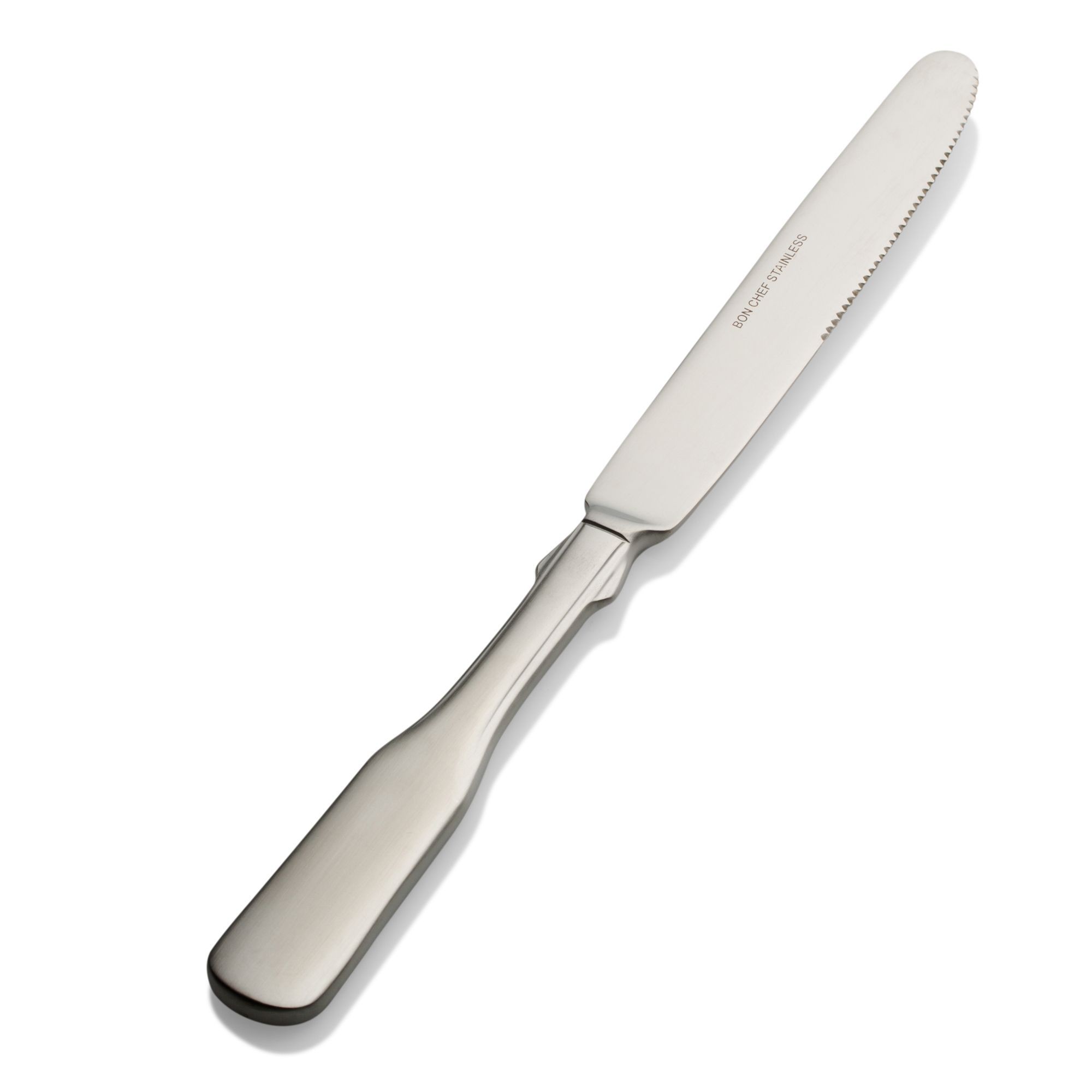 Bon Chef S1912S Liberty 18/8 Stainless Steel Silverplated European Solid Handle Dinner Knife